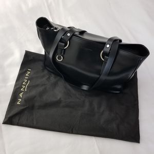 Nannini Black Leather Bag